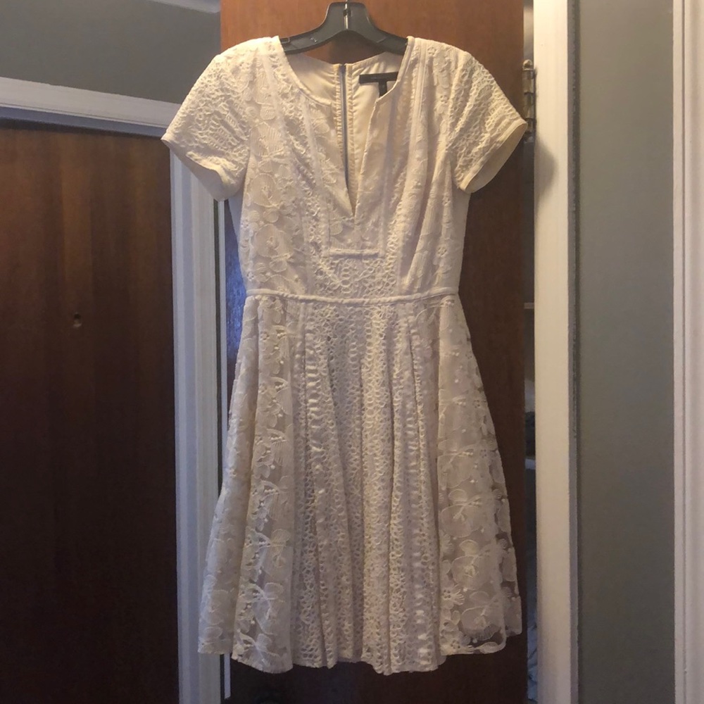 Lace fit and flare BCBGMAXAZRIA dress